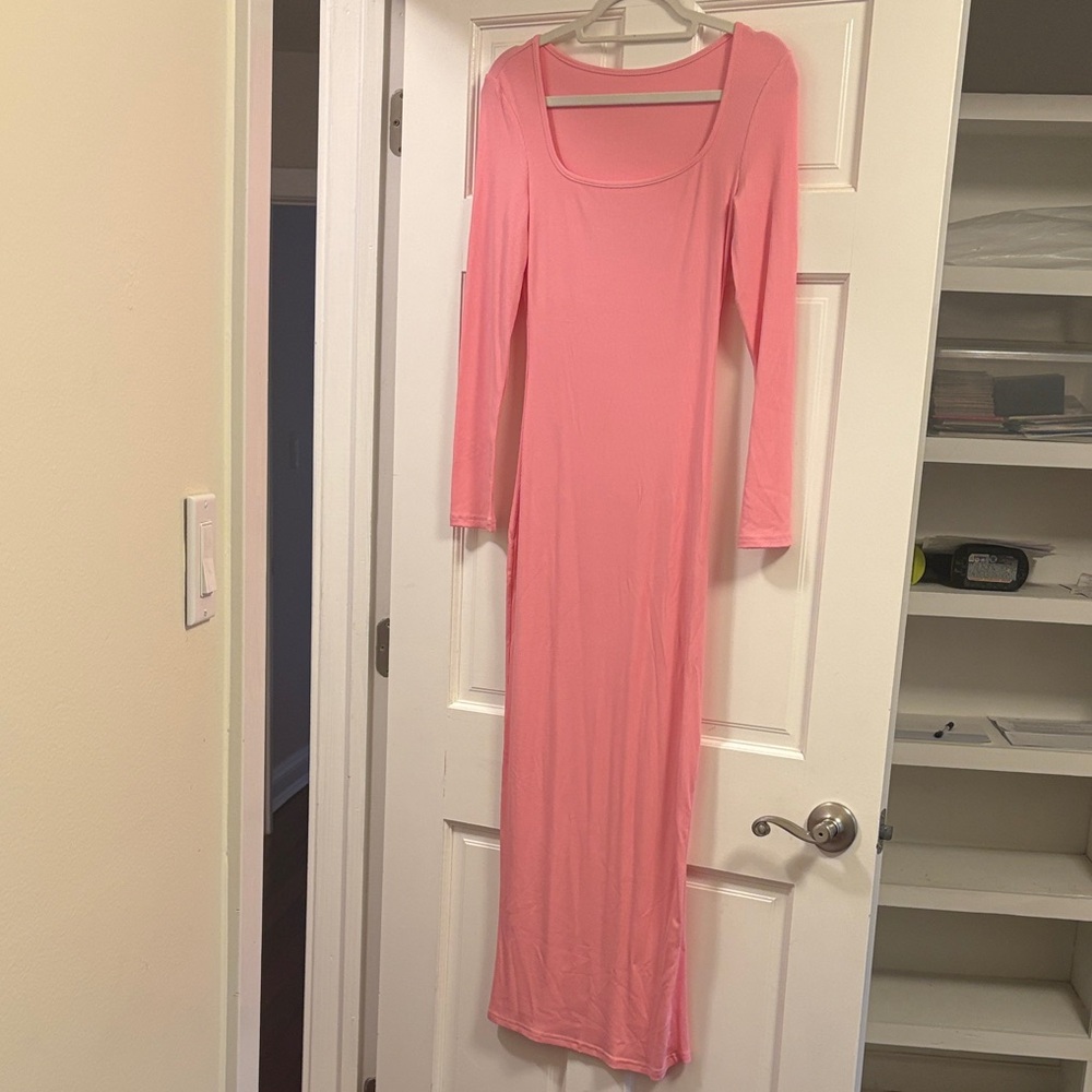 Pink Long Sleeve Dress